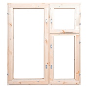 Окно деревянное 1160х1000х84 мм 2 створки с форточкой