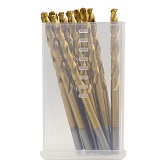 Набор сверл по металлу спиральных Hilberg Cobalt 5% Top 4,5х80 мм кобальтовое (10 шт.) (CO045-10)