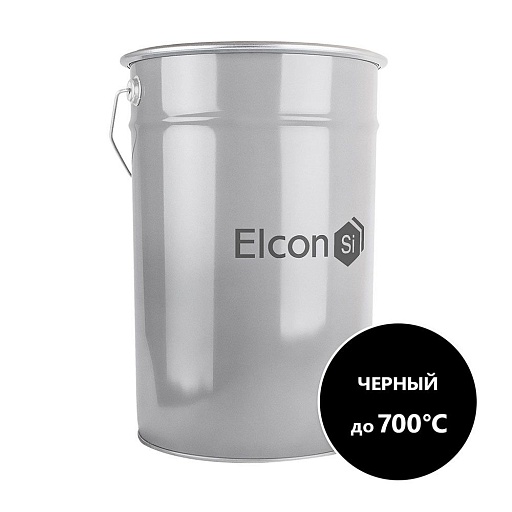 Эмаль термостойкая Elcon Max Therm 700 градусов черная 25 кг