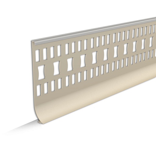 Плинтус ПВХ Идеал 100 мм светло-серый 2200 мм под линолеум