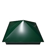 Колпак на столб 400х400 мм зеленый RAL 6005