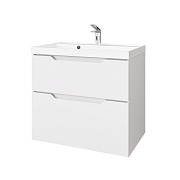 Комплект тумба с раковиной Raval Wector 70 см подвесная белая (Wct.01.70/P/W/MD)
