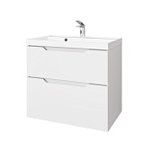 Комплект тумба с раковиной Raval Wector 70 см подвесная белая (Wct.01.70/P/W/MD) Комплект тумба с раковиной Raval Wector 70 см подвесная белая (Wct.01.70/P/W/MD)