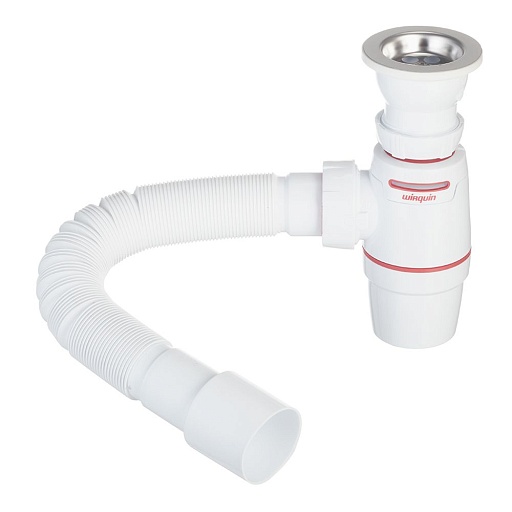 Сифон для мойки Wirquin Neo Air System 1 1/2х40 мм с выпуском d70 мм с соединением 40/50 мм (30987083)