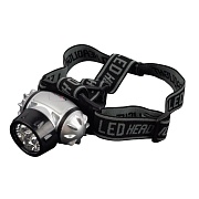 Фонарь налобный Navigator NPT светодиодный 7 LED 0,5 Вт на батарейках AAA ударопрочный пластик 4 режима (94916)