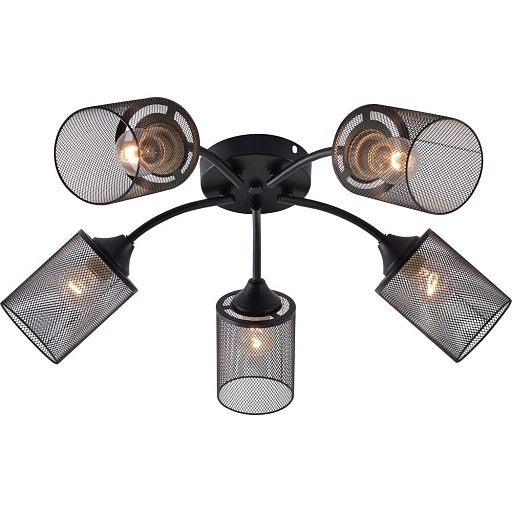 Люстра потолочная Schaffner Barreno E27 300 Вт 18 кв.м (4435-5 BK) Люстра потолочная Schaffner Barreno E27 300 Вт 18 кв.м (4435-5 BK)