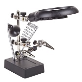 Держатель Rexant Третья рука с LED подсветкой и лупой х2.5 (12-0250)