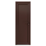 Металлопластиковая дверь VEKA 2050х600 мм алюминиевый порог коричневая правая глухая