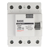 УЗО EKF Basic ВДТ-40 25А 3P+N тип AC 30 мА 4,5 кА (elcb-4-25-30e-sim)
