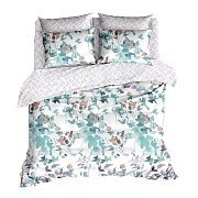 Комплект постельного белья 1,5-спальный бязь Melissa Ista мятно-серый с простыней 150х215 см