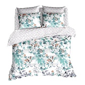 Комплект постельного белья 1,5-спальный бязь Melissa Ista мятно-серый с простыней 150х215 см