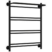 Полотенцесушитель водяной Сунержа ВСП-51П 800х600 мм лесенка с полкой черный