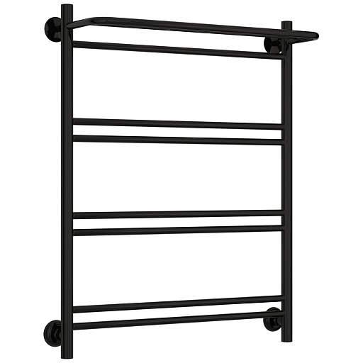 Полотенцесушитель водяной Сунержа ВСП-51П 800х600 мм лесенка с полкой черный