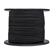 Шнур эластичный резиновый 24 пряди черный d8 мм 100 м МДС