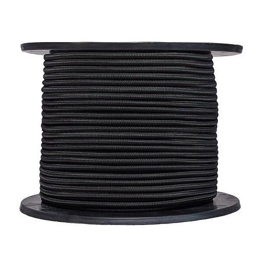 Шнур эластичный резиновый 24 пряди черный d8 мм 100 м МДС