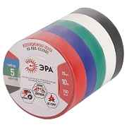 Изолента Эра Set-5 ПВХ 5 цветов 15 мм 10 м (5 шт.) Изолента Эра Set-5 ПВХ 5 цветов 15 мм 10 м (5 шт.)