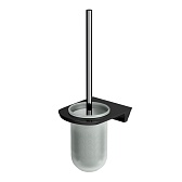 Ершик для унитаза WasserKraft Glan подвесной стекло/металл черный (K-5127)