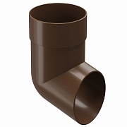 Колено стока пластиковое d80 мм Docke Standard светло-коричневое RAL 8017