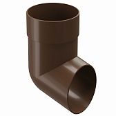 Колено стока пластиковое d80 мм Docke Standard светло-коричневое RAL 8017