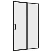 Душевая дверь Abber стекло прозрачное 130х190 см профиль черный 5 мм раздвижная (AG30130B5)