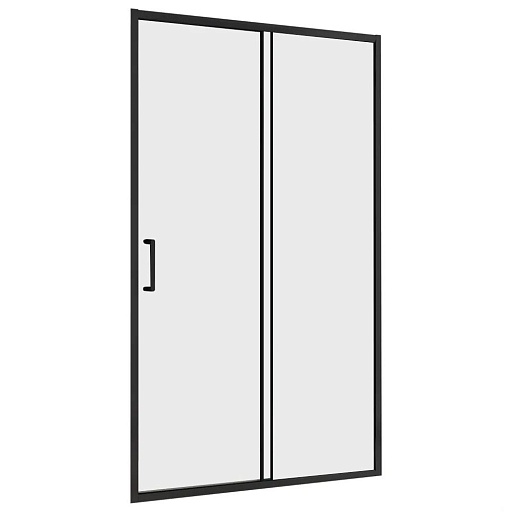 Душевая дверь Abber стекло прозрачное 130х190 см профиль черный 5 мм раздвижная (AG30130B5)