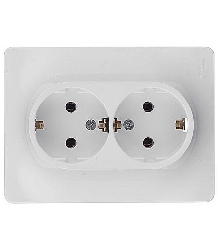 Розетка Systeme Electric Glossa встраиваемая белая (GSL000124)