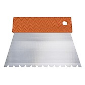 Шпатель для клея зубчатый Дельта 180 мм В11 нержавеющая сталь с эргономичной ручкой (10800-В11) Шпатель для клея зубчатый Дельта 180 мм В11 нержавеющая сталь с эргономичной ручкой (10800-В11)