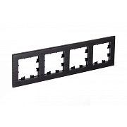 Рамка Systeme Electric AtlasDesign Nature четырехместная оникс (ATN312304)