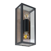 Светильник садово-парковый настенный Arte Lamp Belfast черный E27 120 Вт IP44 (A4569AL-2BR)