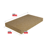 Размеры плиты утеплителя Роквул Каркас Баттс 100x600x1000 мм 3,6 кв. м