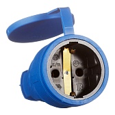 Розетка штепсельная Svet одинарная с заземлением IP44 синяя Розетка штепсельная Svet одинарная с заземлением IP44 синяя