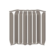 Накладка для прямоугольного плинтуса Дюра 80 мм платиново-серая (8 шт.)