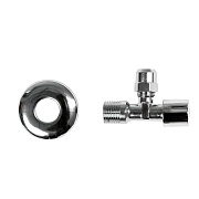 Вентиль латунный Arrowhead 1/2 НР(ш) х 3/8 НР(ш) для подключения смесителя хром (SV-102-1510)