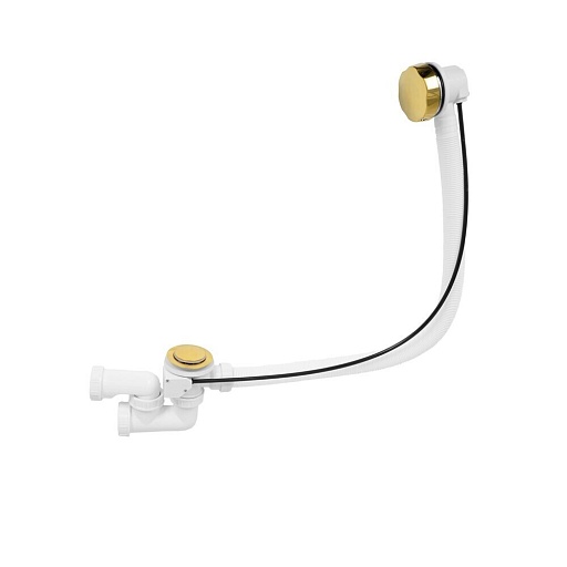 Сифон для ванны Wirquin 1 1/2х50 мм регулируемый полуавтомат с выпуском d70 мм с переливом с соединением 40/50 мм (30987203)