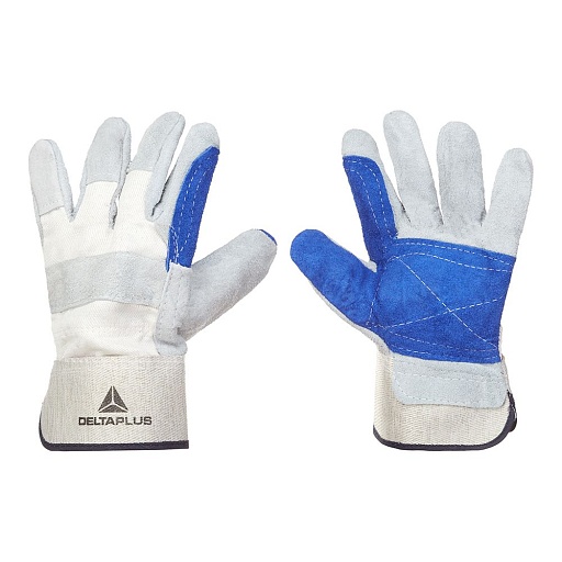 Перчатки кожаные комбинированные Delta Plus DS202 серо-синие 10 (XL)
