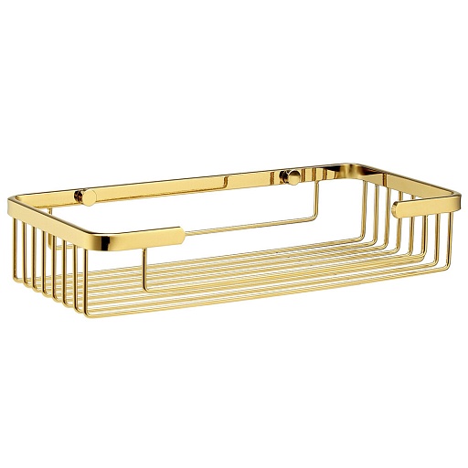 Полка для ванной WasserKraft 275х55х133 мм металл золото (K-722PG) Полка для ванной WasserKraft 275х55х133 мм металл золото (K-722PG)