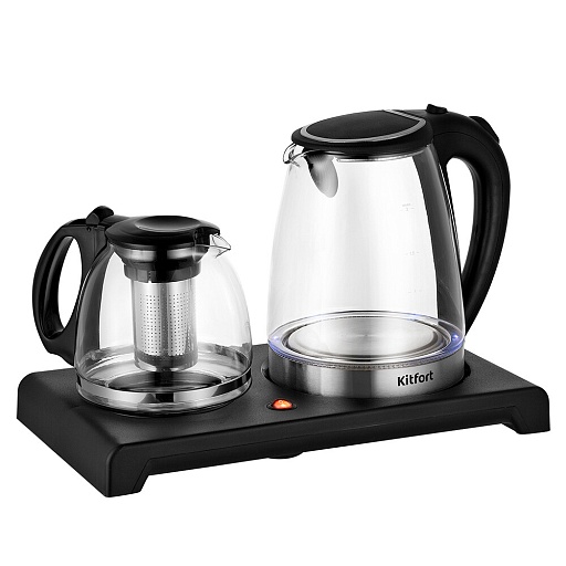 Чайный набор электрический Kitfort КТ-6180 2 л черный
