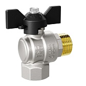 Кран шаровой латунный LD Pride 1 ВР(г) х 1 НР(ш) бабочка угловой (LD 47.212.25)