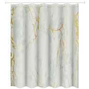 Штора для ванны Master House Марбл 1800х2000 мм полиэстер серая/золото (75423)