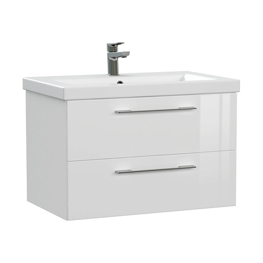 Тумба под раковину Cersanit Lara 70 см подвесная белая (64135)