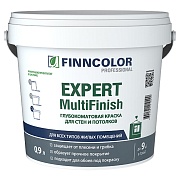 Краска влагостойкая Finncolor Expert MultiFinish база VVA глубокоматовая белая 0,9 л