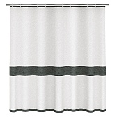 Штора для ванны Fora Stone Black 1800х1800 мм полиэстер белая/черная (FOR-STN204BL)