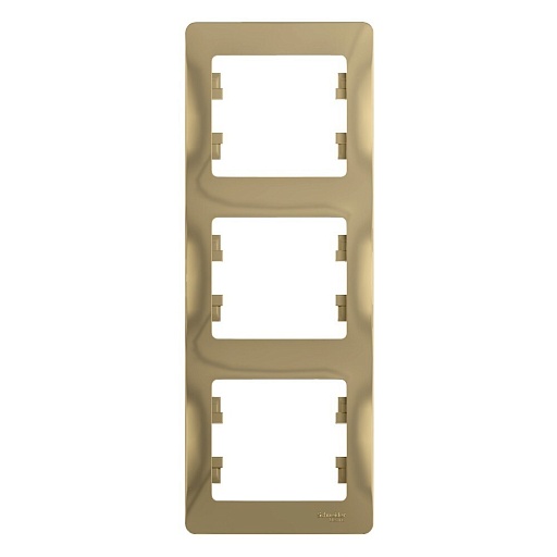 Рамка Systeme Electric Glossa трехместная титан (GSL000407) Рамка Systeme Electric Glossa трехместная титан (GSL000407)