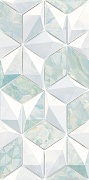 Плитка декор Alma Ceramica Nevada голубая геометрия 01 500x249x7,5 мм