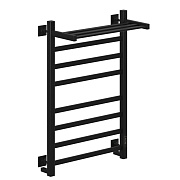 Полотенцесушитель электрический MyFrea MyVatican с полкой 800х500 мм 110 Вт с терморегулятором черный матовый Полотенцесушитель электрический MyFrea MyVatican с полкой 800х500 мм 110 Вт с терморегулятором черный матовый