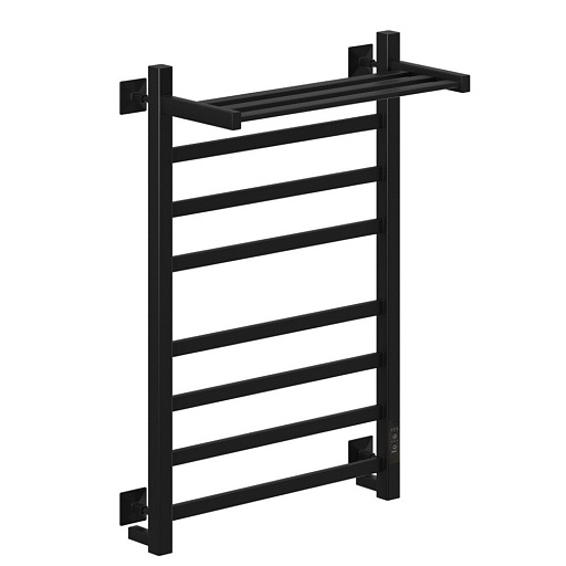 Полотенцесушитель электрический MyFrea MyVatican с полкой 800х500 мм 110 Вт с терморегулятором черный матовый Полотенцесушитель электрический MyFrea MyVatican с полкой 800х500 мм 110 Вт с терморегулятором черный матовый