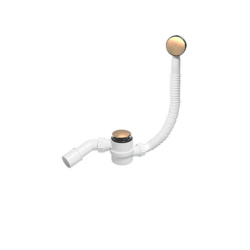 Сифон для ванны McAlpine 1 1/2х50 мм регулируемый полуавтомат с выпуском d70 мм клик-клак с переливом с соединением 40/50 мм (MRB11-AB)