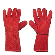 Краги спилковые для сварщика Hesler красные 14 (XL) Краги спилковые для сварщика Hesler красные 14 (XL)