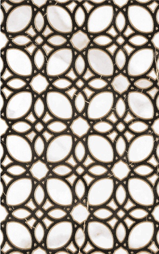 Плитка декор Unitile Фиеста белая 1 400x250x8 мм