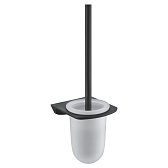 Ершик для унитаза WasserKraft Elbe подвесной стекло/металл черный (K-7227)